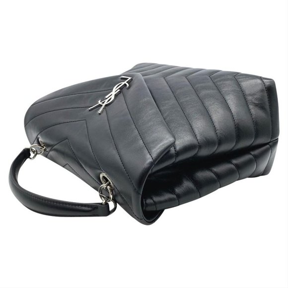 YSL Loulou Top Handle Black Leather Shoulder - Picture 6 of 10
